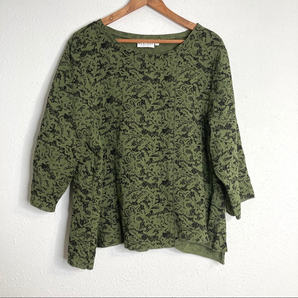 Habitat Large Button Back Green Blouse